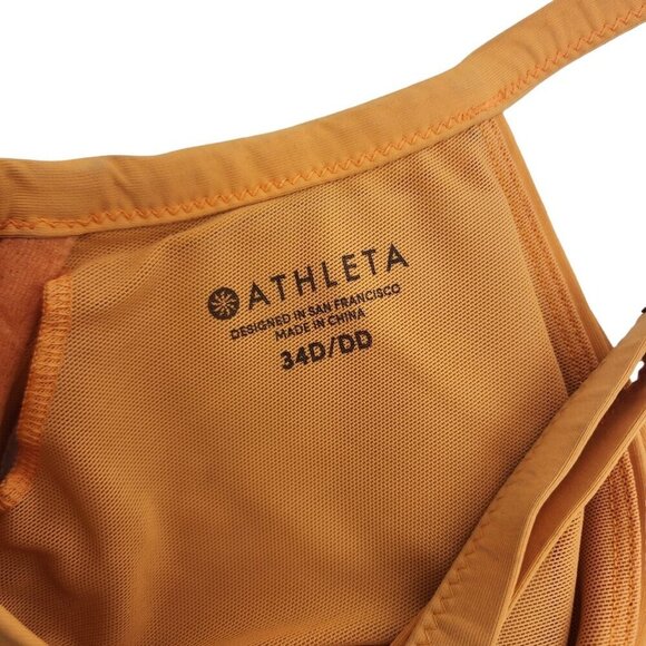 Athleta Bikini‎ Top Orange Women's Size 34D/DD - Picture 4 of 9